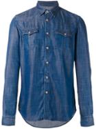 Hydrogen Chest Pocket Denim Shirt, Men's, Size: Large, Blue, Lyocell