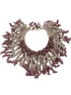 Afroditi Hera Lava Beads Necklace, Women's, Grey