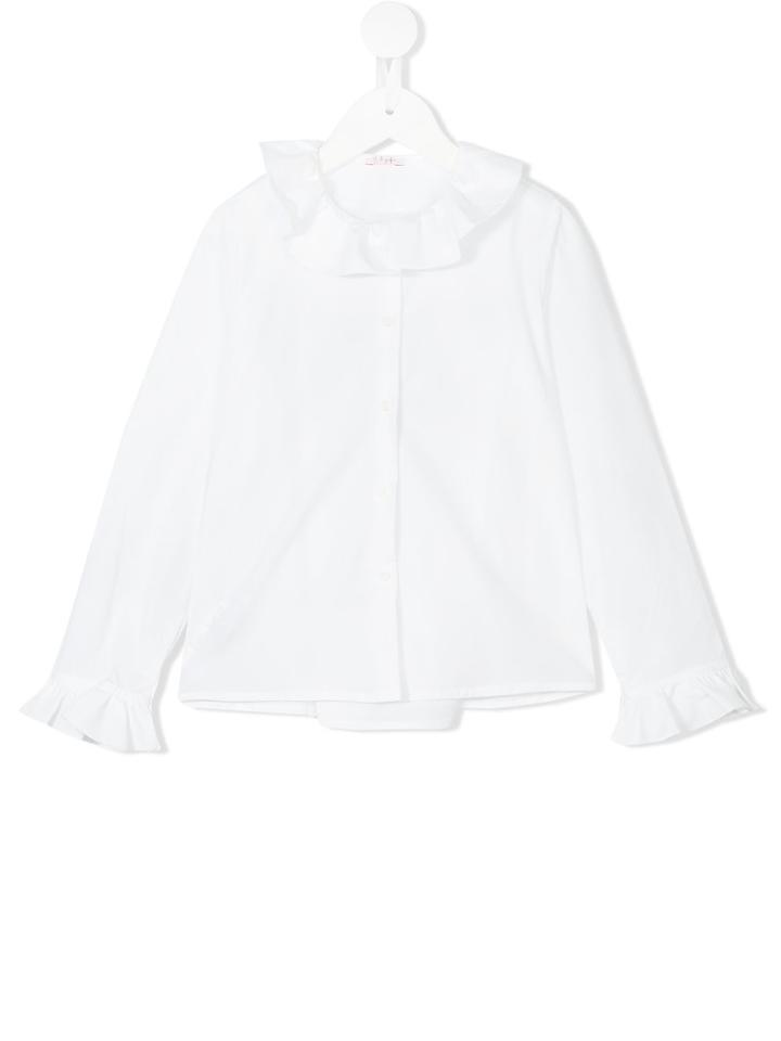 Il Gufo - Ruffled Collar Blouse - Kids - Cotton/spandex/elastane - 6 Yrs, White