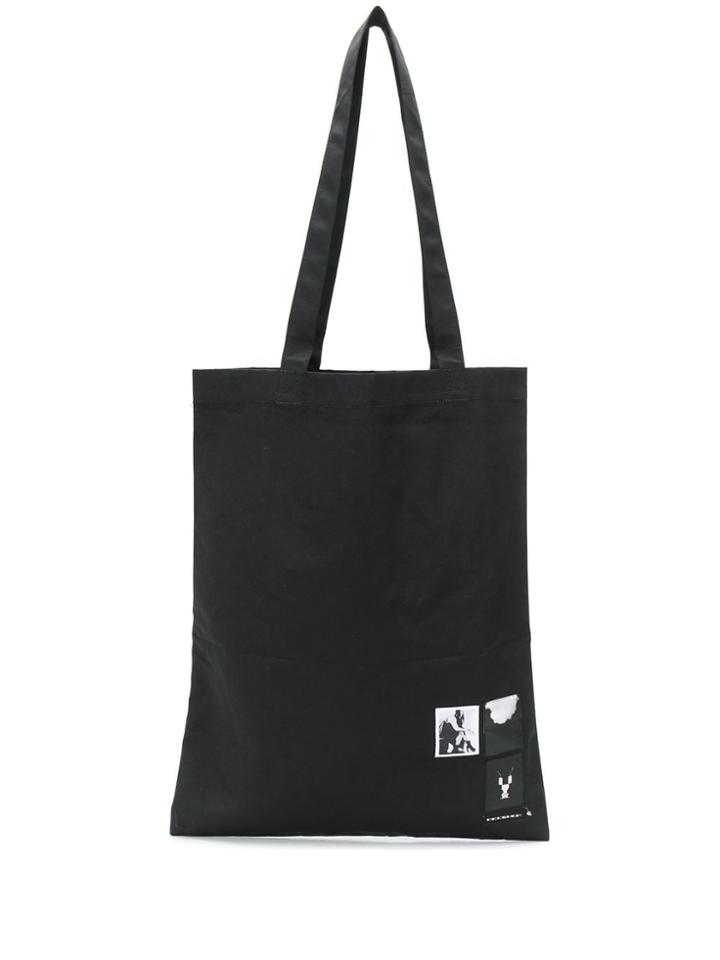 Rick Owens Drkshdw Print Patch Tote - Black