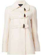 Derek Lam Toggle Fastening Short Coat, Women's, Size: 36, White, Angora/virgin Wool