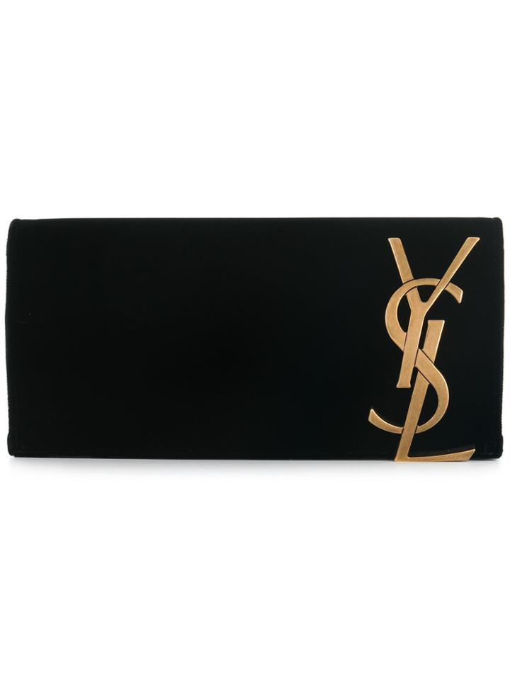 Saint Laurent Smoking Monogram Clutch - Black