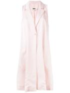Mm6 Maison Margiela Long Waistcoat, Women's, Size: 40, Pink/purple, Linen/flax/viscose