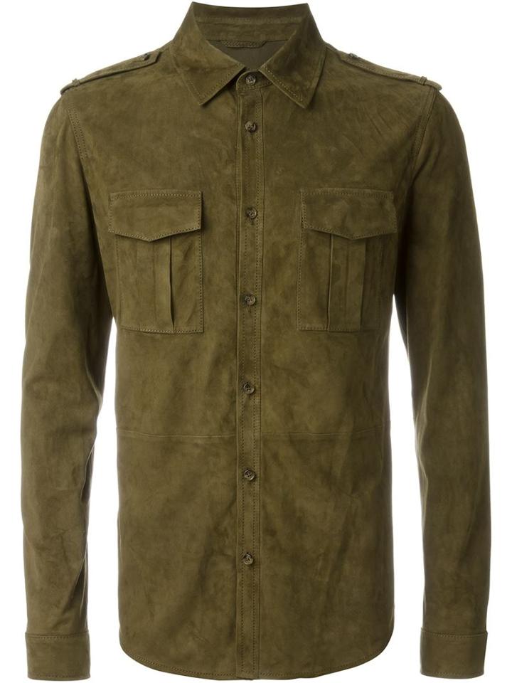 Desa 1972 Military Style Suede Shirt