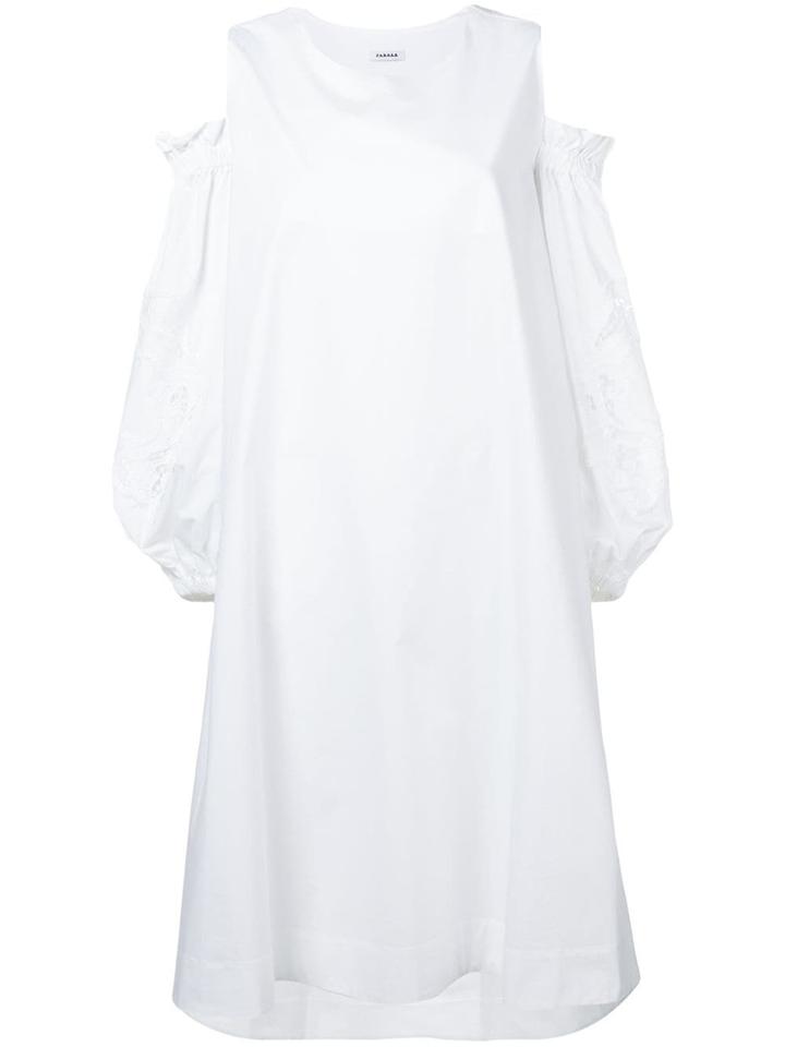 P.a.r.o.s.h. Cold-shoulder Flared Dress - White