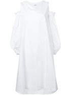 P.a.r.o.s.h. Cold-shoulder Flared Dress - White