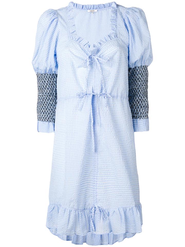 Ganni Charron Mini Dress - Blue