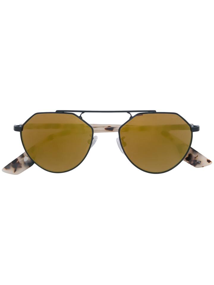 Mcq By Alexander Mcqueen Eyewear Round Framed Sunglasses - Black