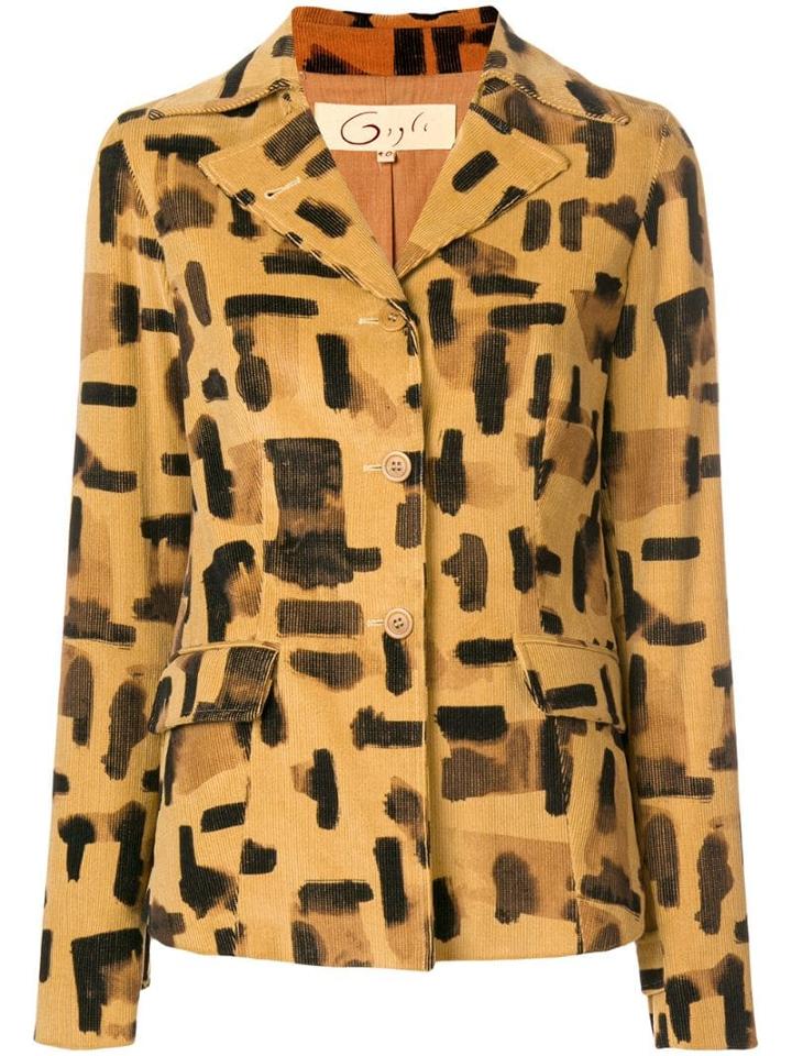 Romeo Gigli Pre-owned Brush Stroke Print Jacket - Neutrals