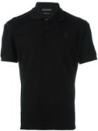 Alexander Mcqueen Skull Patch Polo Shirt, Men's, Size: Small, Black, Cotton/viscose/polyester