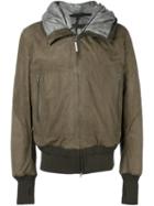 Isaac Sellam Experience Hooded Coat, Men's, Size: Large, Nude/neutrals, Calf Leather/nylon/polyester