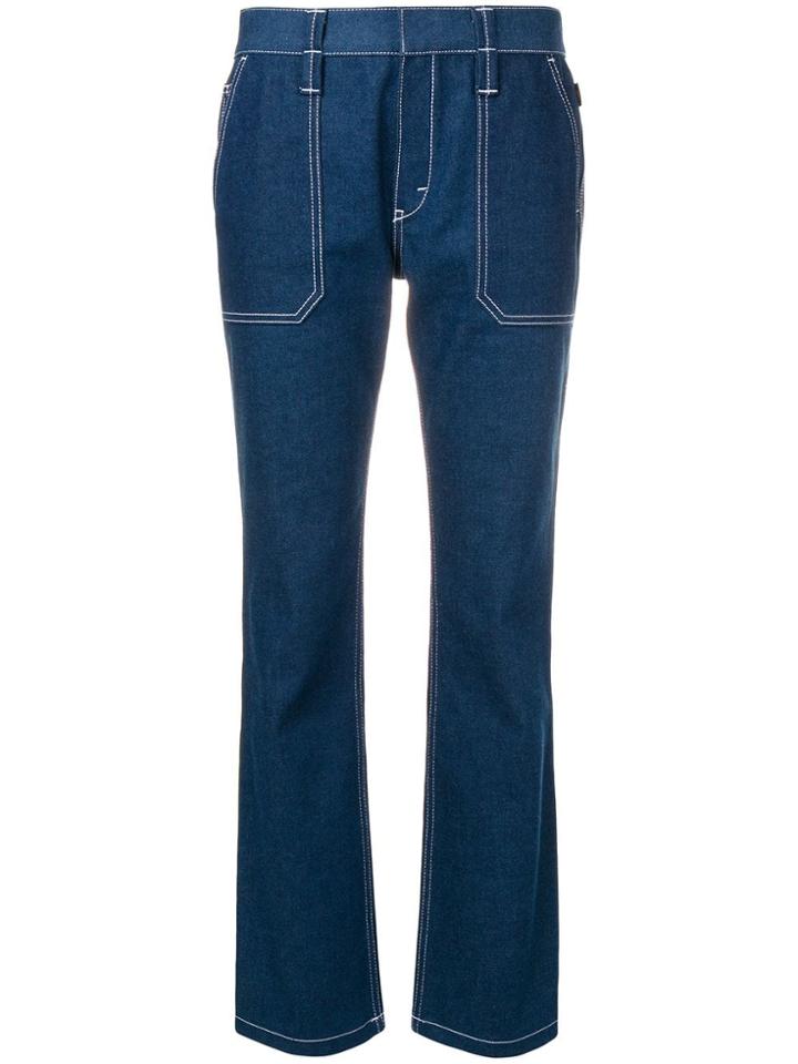 Chloé Contrast Stitch Jeans - Blue