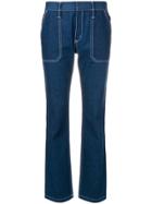 Chloé Contrast Stitch Jeans - Blue