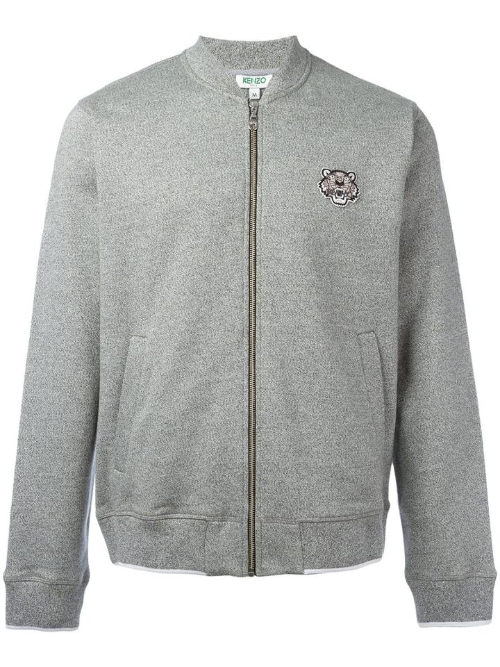 Kenzo Zip Up Sweatshirt, Men's, Size: Small, Grey, Cotton/polyester