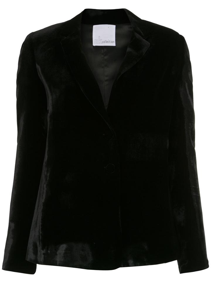 Nk Silk Velvet Blazer - Black