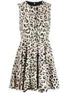 Dolce & Gabbana Leopard Print Mini Dress - Brown