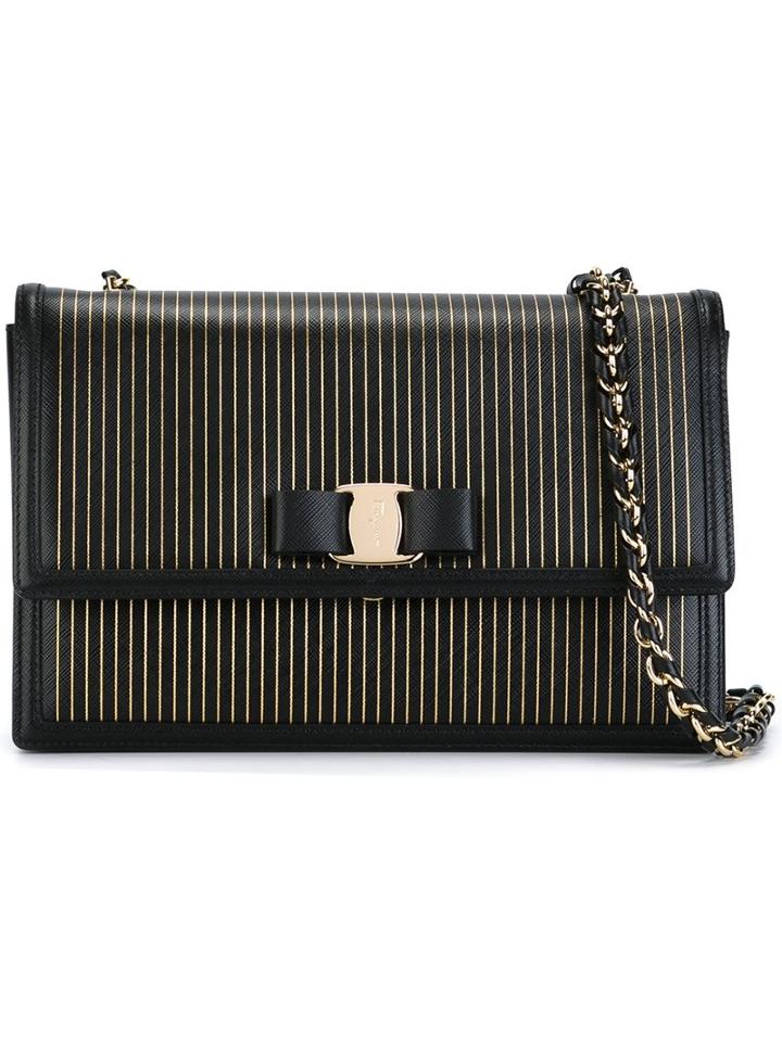 Salvatore Ferragamo 'ginny' Shoulder Bag, Women's, Black