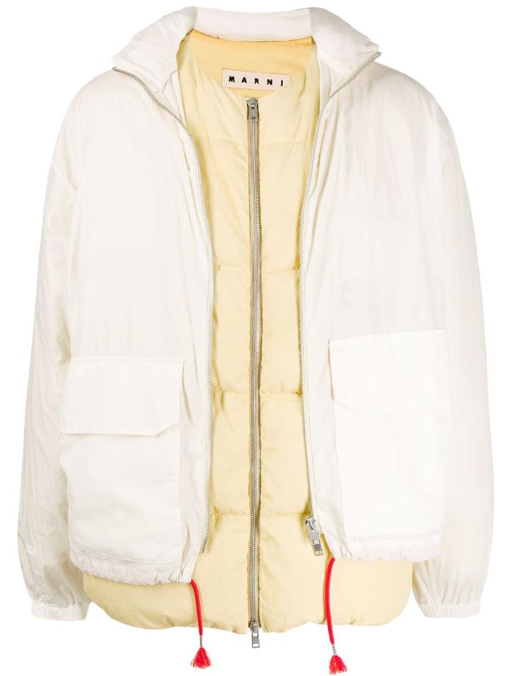 Marni Two-layer Padded Coat - Neutrals