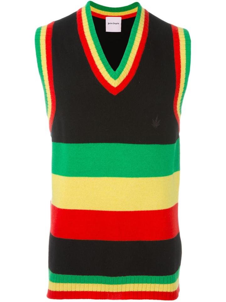 Palm Angels Colour Block Knit Vest, Men's, Size: Medium, Polyamide/viscose/cashmere/wool