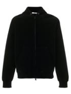 Givenchy Velour Zipped Hoodie, Men's, Size: Small, Black, Cotton/spandex/elastane
