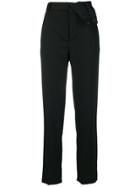 Y / Project Turnover Waistband Tailored Trousers - Black