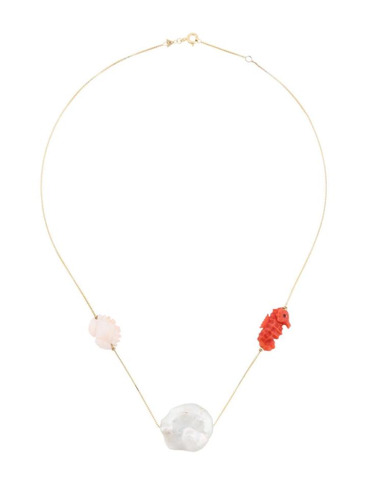 Aliita 9kt Yellow Gold Princesa De Mar Necklace