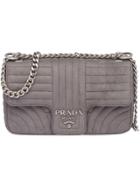 Prada Diagramme Shoulder Bag - Grey