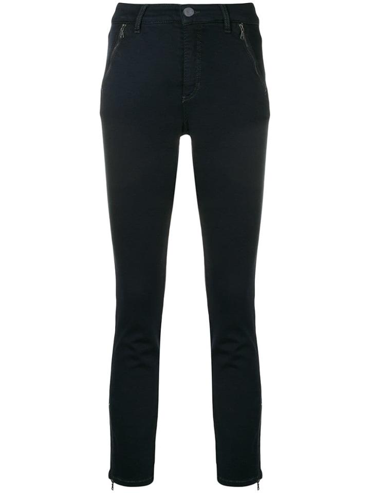 Cambio Zip Pocket Skinny Trousers - Blue
