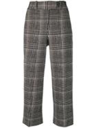 Circolo 1901 Checked Cropped Trousers - Grey