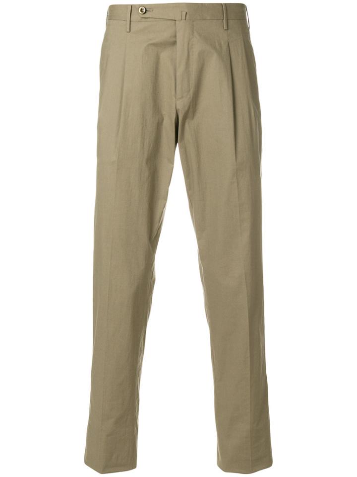 Pt01 Front Pleat Trousers - Green