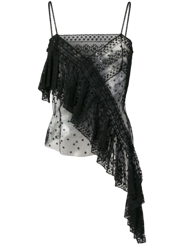 Philosophy Di Lorenzo Serafini Ruffled Lace Top - Black