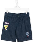 Kenzo Kids Patches Denim Shorts - Blue