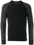 Rag & Bone Colour Block Jumper, Men's, Size: Small, Black, Merino/nylon/spandex/elastane