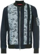 Loveless Camouflage Print Jacket - Blue