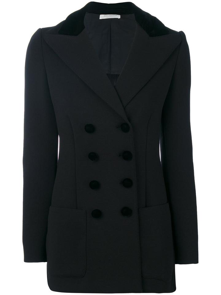 Philosophy Di Lorenzo Serafini - Double Breasted Jacket - Women - Polyamide/spandex/elastane - 42, Black, Polyamide/spandex/elastane