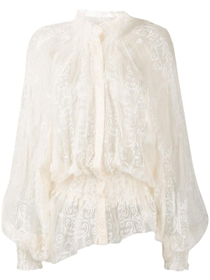 Ann Demeulemeester Sheer Felice Bouse - White