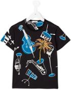 Dolce & Gabbana Kids Musical Print T-shirt, Boy's, Size: 6 Yrs, Black