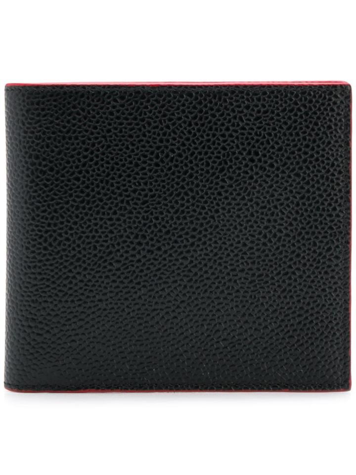 Thom Browne Rwb Edge Stain Billfold Wallet - Black