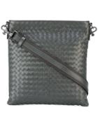 Bottega Veneta Interlaced Leather Shoulder Bag - Black