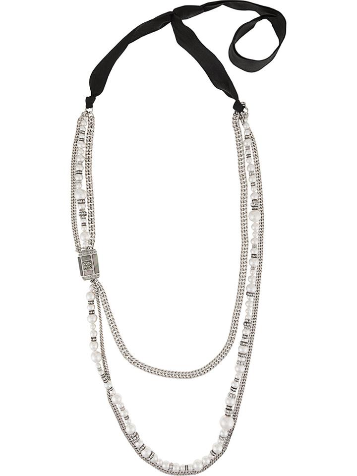 Lanvin Embellished Chain Necklace - Metallic