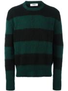 Msgm Striped Jumper, Men's, Size: Xl, Green, Polyamide/wool