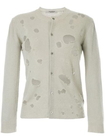 Junya Watanabe Comme Des Garçons Pre-owned Distressed Fitted Cardigan