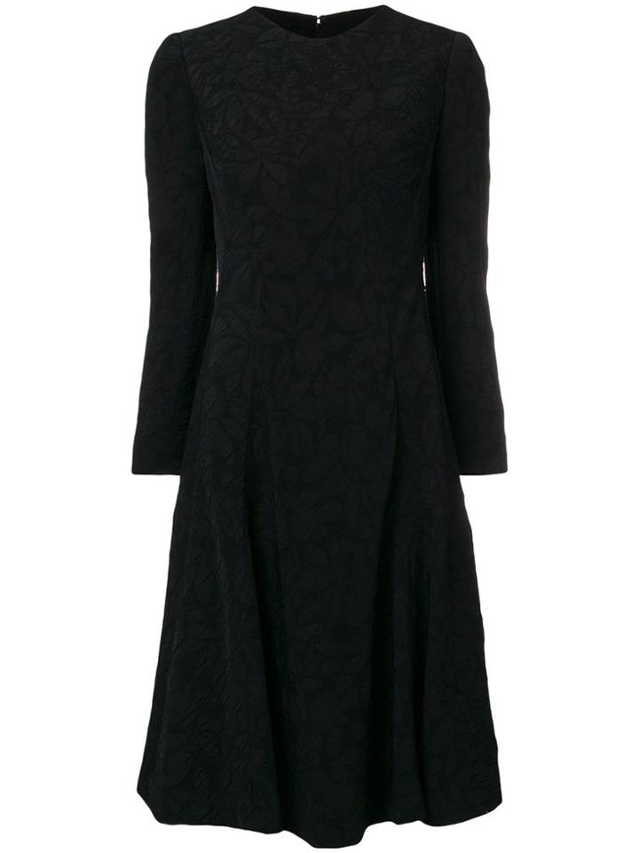 William Vintage 1968 Longsleeved Jacquard Dress - Black