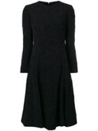 William Vintage 1968 Longsleeved Jacquard Dress - Black