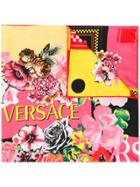 Versace Floral Print Scarf - Pink