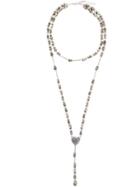 Givenchy Faceted Stone Rosary Necklace - Metallic