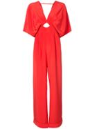 Johanna Ortiz Canna Cut Out Jumpsuit - Red
