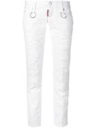 Dsquared2 Runway Straight Cropped Jeans - White