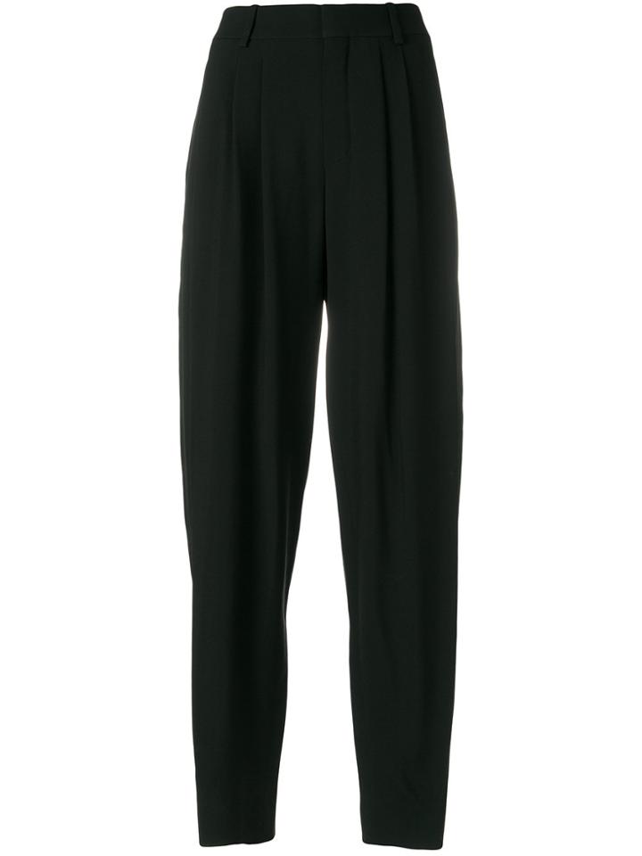 Chloé Loose Fit Tapered Trousers - Black