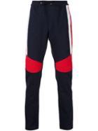 Balmain Biker Track Trousers, Men's, Size: Large, Blue, Cotton/polyurethane